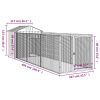 Dog House with Roof Anthracite 46.1"x159.4"x48.4" Galvanized Steel