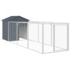 Dog House with Roof Anthracite 46.1"x159.4"x48.4" Galvanized Steel