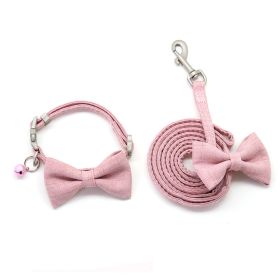 Pet Chest And Back Collar Traction Rope Set (Option: Pink-Collar traction rope-M)
