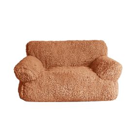 Cotton Velvet Removable And Washable Multi-color For Cats And Dogs Sofa Nest (Option: Caramel Coffee-M)