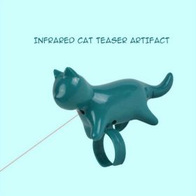 Cat Toy Laser Ring, Laser Lamp Interactive Cat Toy, LED Lamp Dog Toy Laser (Color: Morandi Green)