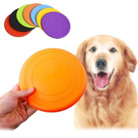 7 Colors Puppy Medium Dog Flying Disk Safety TPR Pet Interactive Toys for Large Dogs Golden Retriever Shepherd Training Supplies (Color: Rose)