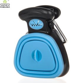 Dog Pet Travel Foldable Pooper Scooper With 1 Roll Decomposable bags Poop Scoop Clean Pick Up Excreta Cleaner (Color: Yellow)