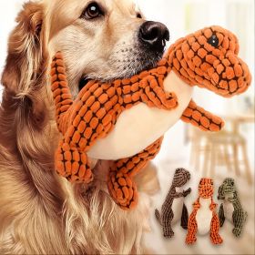 1 Random Color Stuffed Dinosaur Dog Sounding Toy; Dog Training Toy; dog chew toy (size: 9.84 inch)
