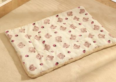 Pet Blanket Dog Cat Bed Winter Warm Mat Four Seasons Universal Blanket (style: Strawberry)