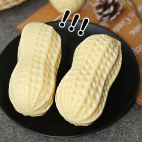 Funny Pet Dog Squeaky Toys For Small Middle Dogs Bite Resistant Puppy Cat Dogs Toys Pets Rubber Peanut Clean Tooth Chew Toy (Num: 2pcs)