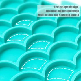 Silicone Lick Mat For Pet Dogs Slow Food Plate Rice Bowl For Small Medium Dog Anti Gulping Choking Feeder Puppy Treat Dispenser (Color: Blue)