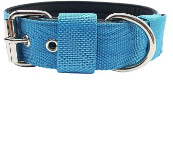 Pet Dog Collar Foam Scarf Nylon Bandana (Option: Blue-XL)